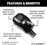 Lippert Components-300031 Solera Manual Crank Style Awning Drive Head Assembly - Image 2