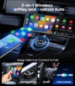 Teeran 2 in 1 Wireless CarPlay and Android Auto Adapter - Image 5