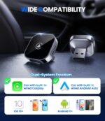 Teeran 2 in 1 Wireless CarPlay and Android Auto Adapter - Image 2