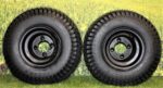 Antego Tire & Wheel 8" Matte Black Steel Golf Cart Wheels - Set of 4 - Image 3