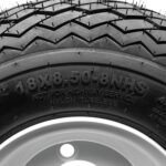 8" Steel Golf Cart Wheels Glossy White and Arisun Turf Sail (18/8.5-8) Golf Cart Tires - Image 2