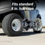 8" Steel Golf Cart Wheels Glossy White and Arisun Turf Sail (18/8.5-8) Golf Cart Tires - Image 5