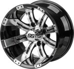 RM Cart 12" Casino Black/Machined on 215/35-12 LSI Elite Tires (Set of 4) - Image 4
